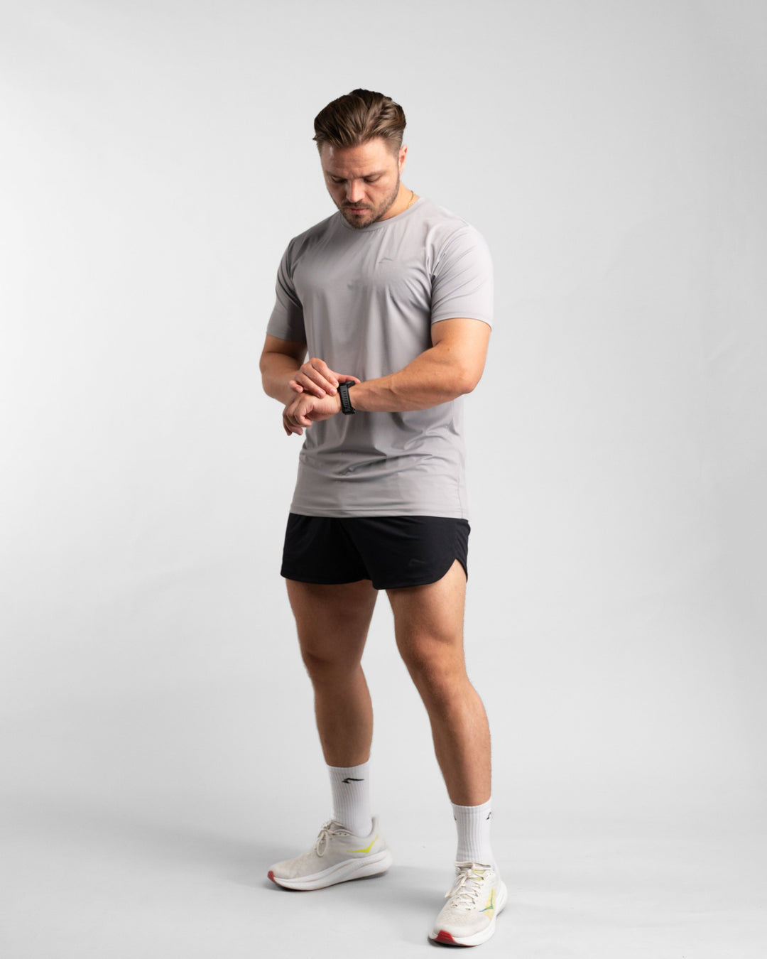 Core Performance T-Shirt (Stone/Grey) - Athletic Aesthetics