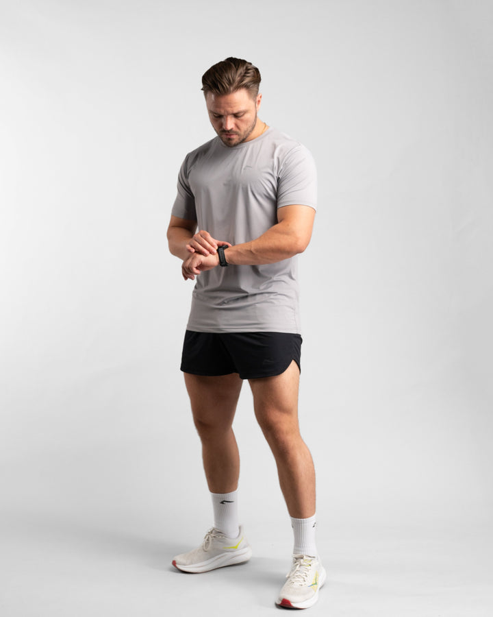 Core Performance T-Shirt (Stone/Grey) - Athletic Aesthetics