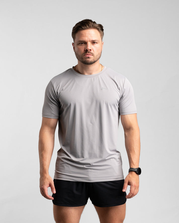 Core Performance T-Shirt (Stone/Grey) - Athletic Aesthetics