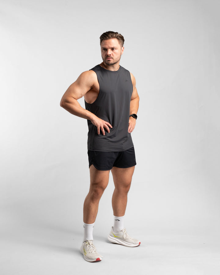 Core Performance Tanktop (Graphite/Black) - Athletic Aesthetics