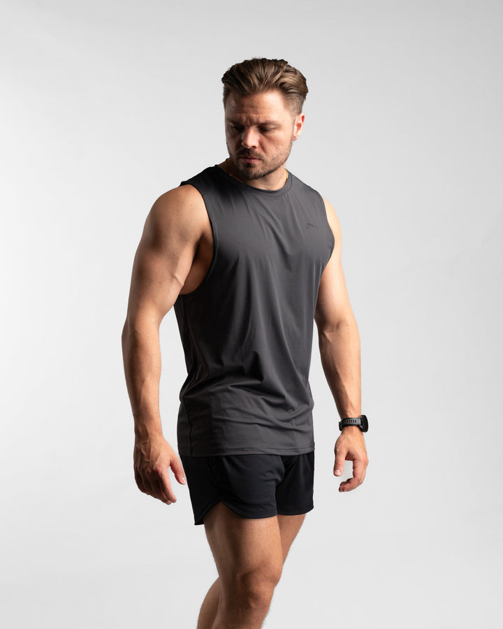 Core Performance Tanktop (Graphite/Black) - Athletic Aesthetics
