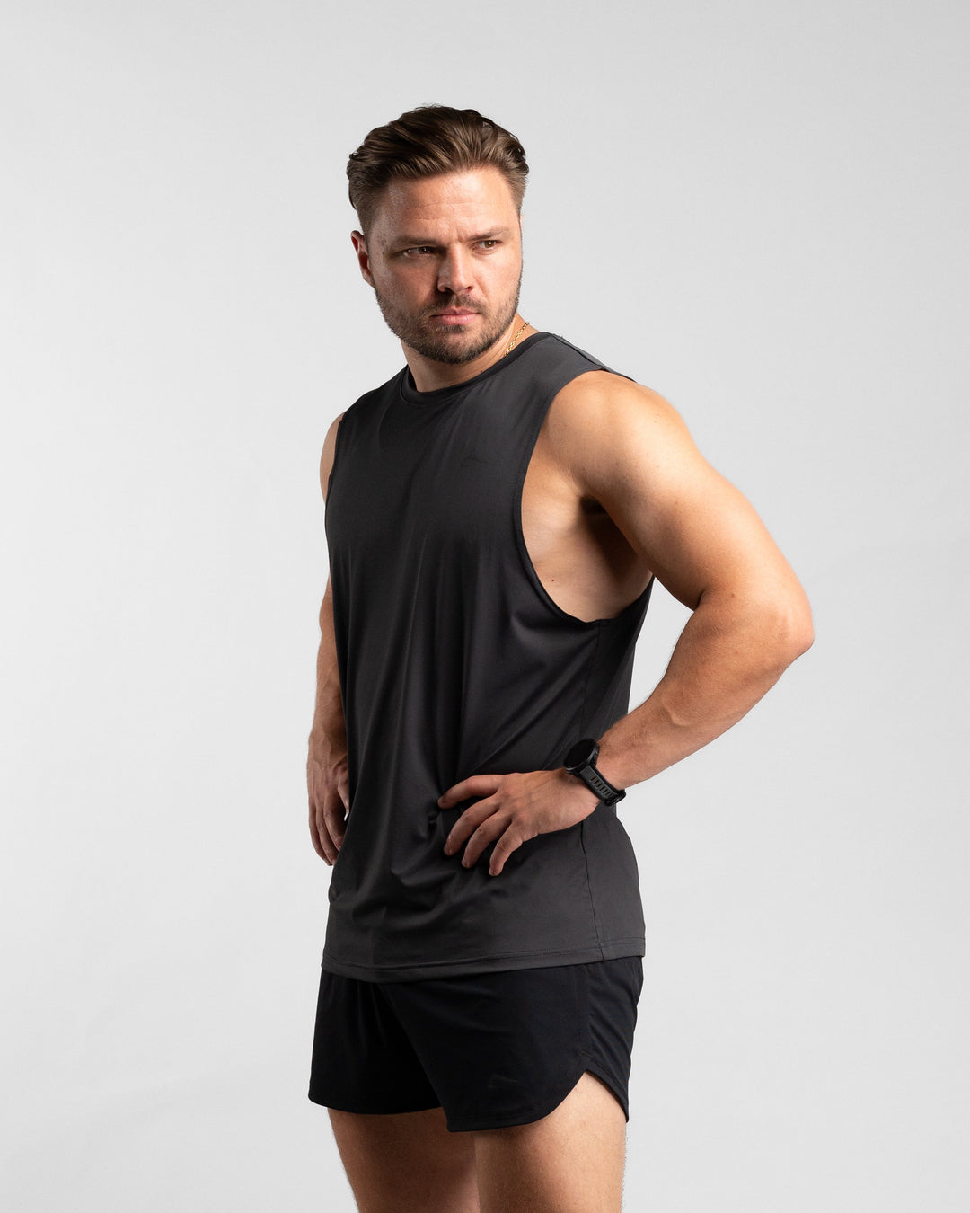 Core Performance Tanktop (Graphite/Black) - Athletic Aesthetics