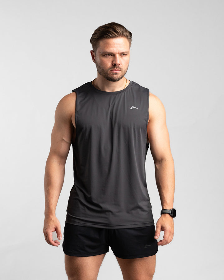 Core Performance Tanktop (Graphite/Grey) - Athletic Aesthetics