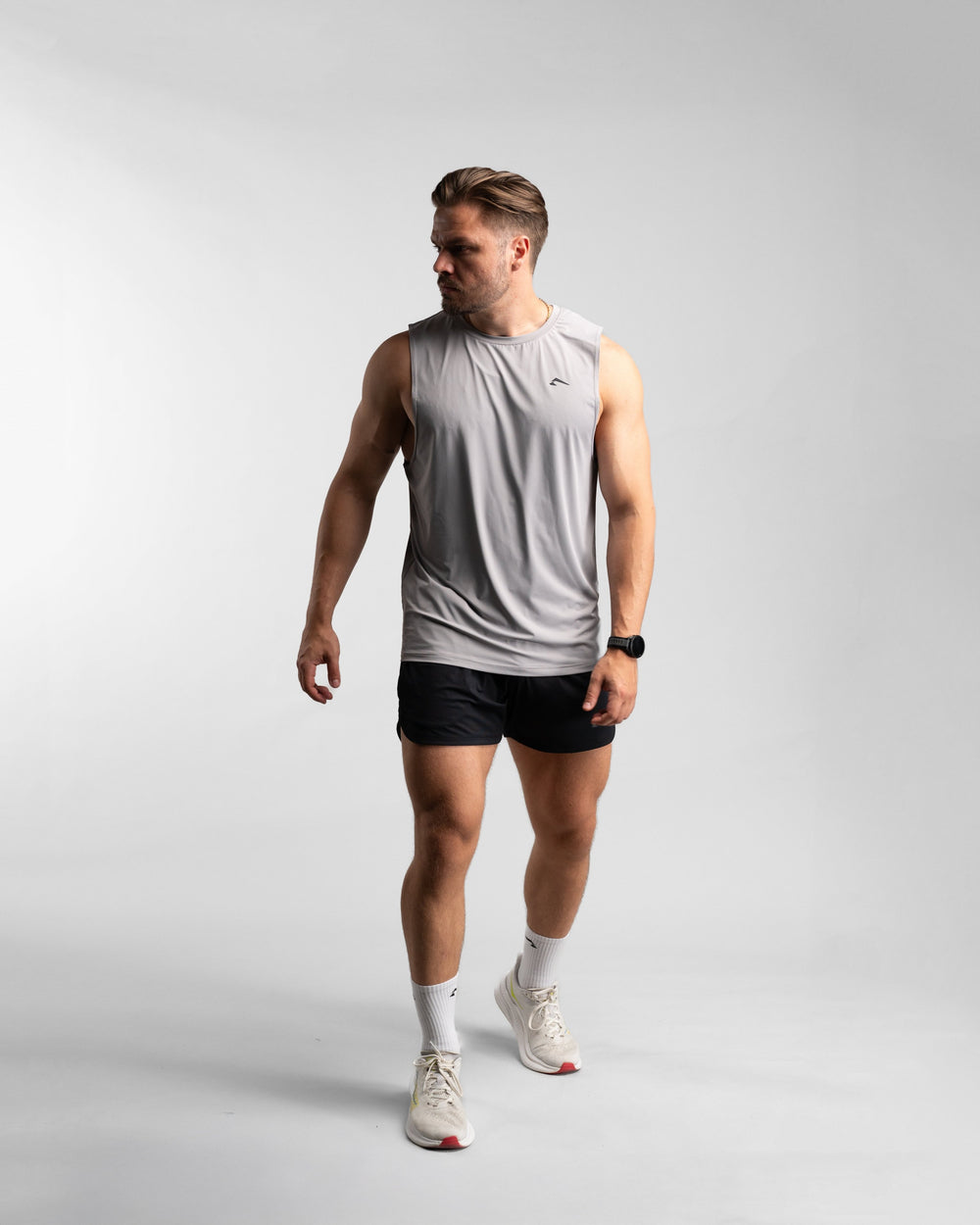 Core Performance Tanktop (Stone/Black) - Athletic Aesthetics