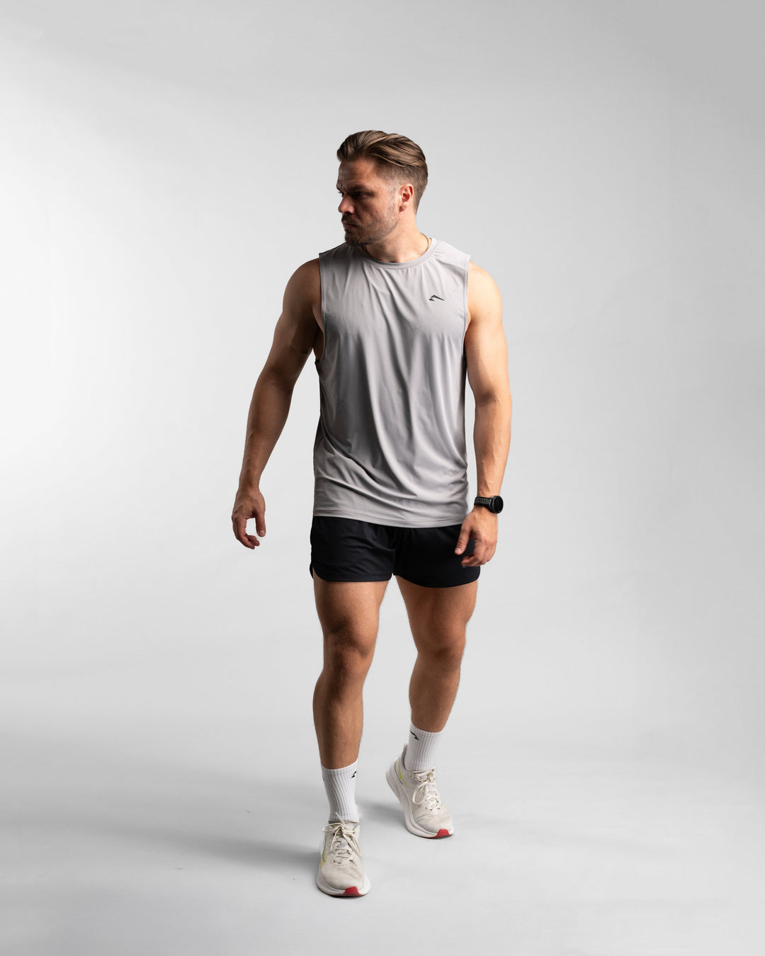 Core Performance Tanktop (Stone/Black) - Athletic Aesthetics