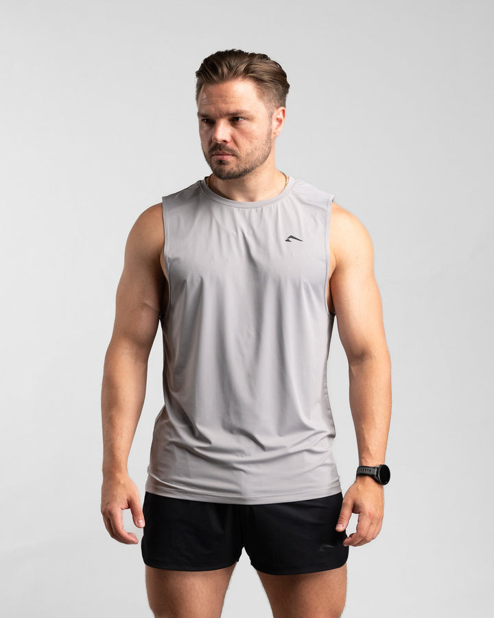 Core Performance Tanktop (Stone/Black) - Athletic Aesthetics