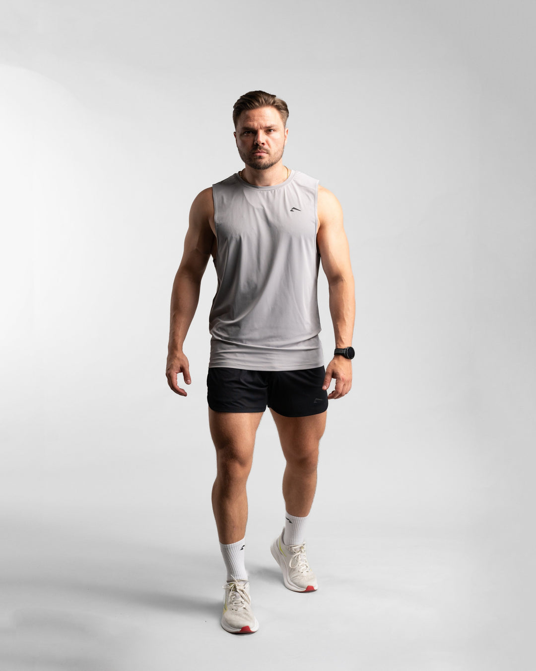 Core Performance Tanktop (Stone/Black) - Athletic Aesthetics