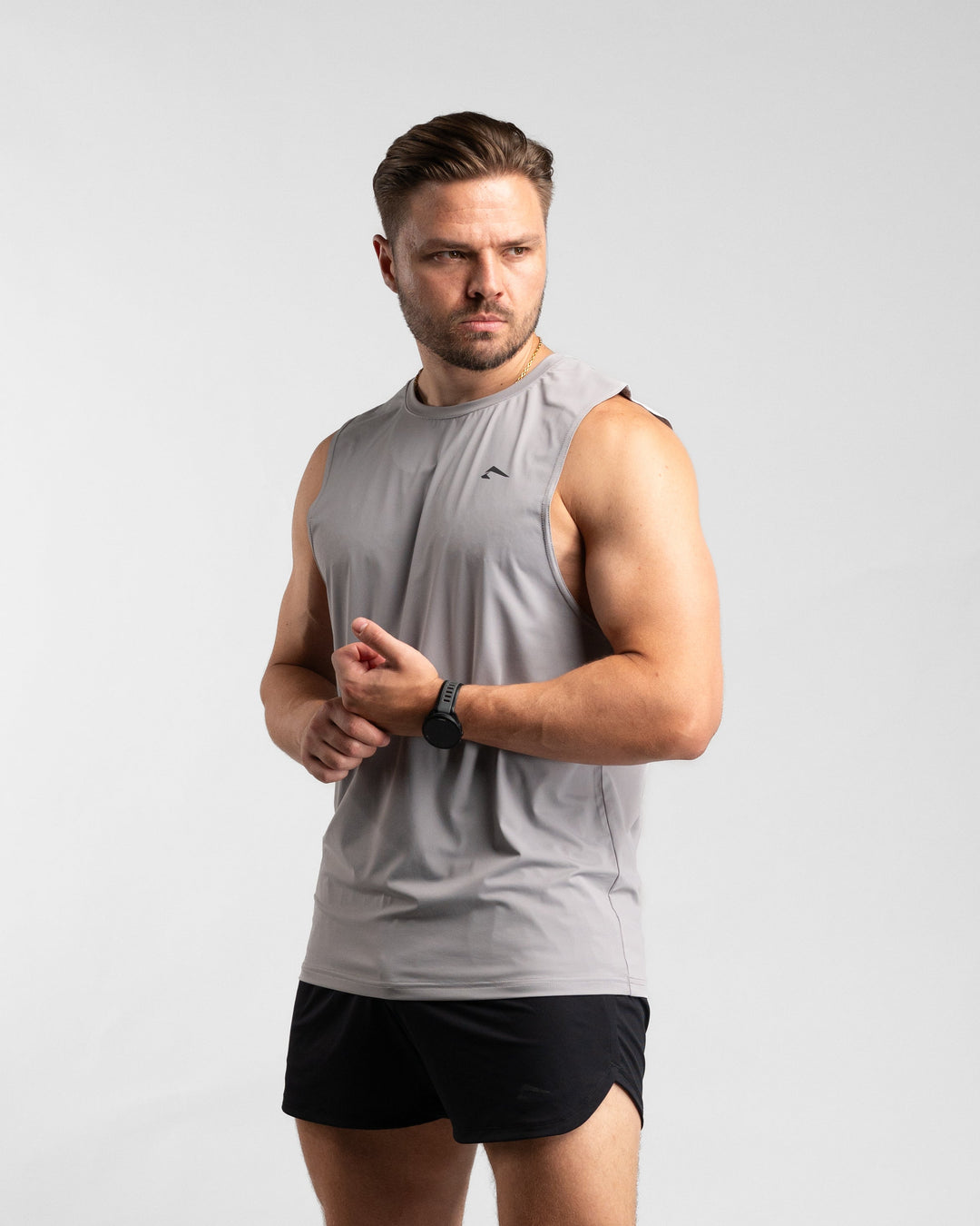 Core Performance Tanktop (Stone/Black) - Athletic Aesthetics