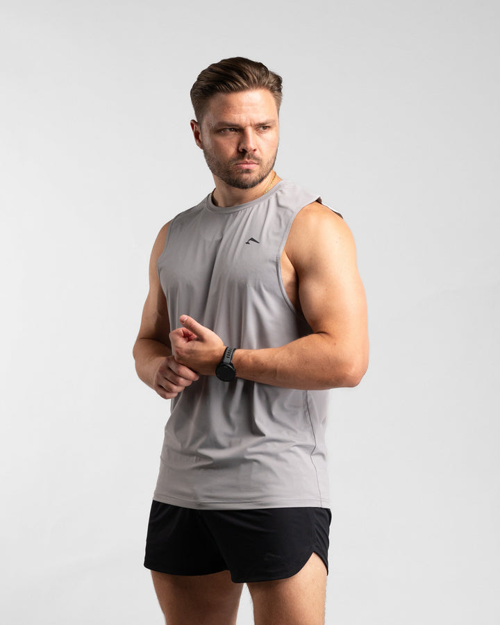 Core Performance Tanktop (Stone/Black) - Athletic Aesthetics