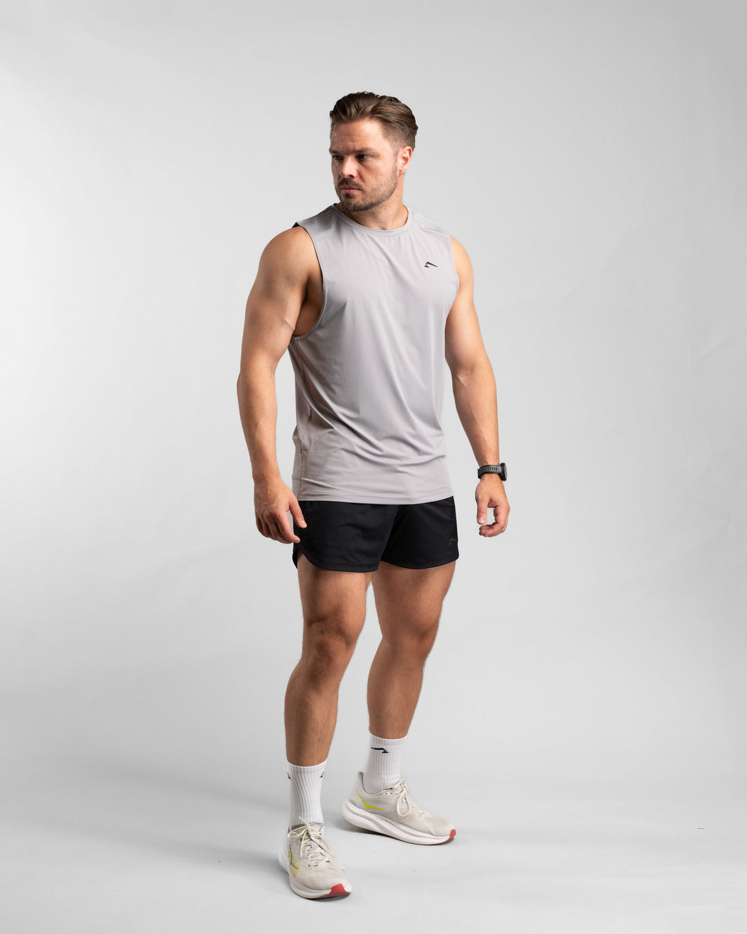 Core Performance Tanktop (Stone/Black) - Athletic Aesthetics