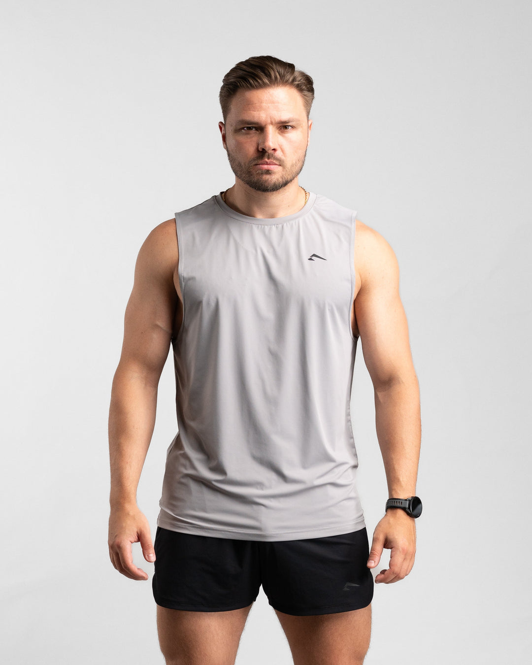 Core Performance Tanktop (Stone/Black) - Athletic Aesthetics