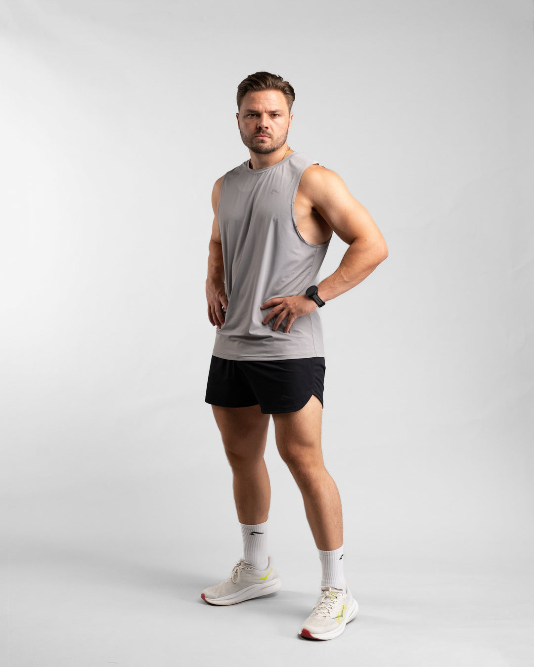 Core Performance Tanktop (Stone/Grey) - Athletic Aesthetics