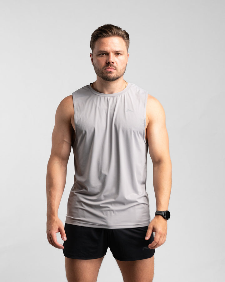 Core Performance Tanktop (Stone/Grey) - Athletic Aesthetics