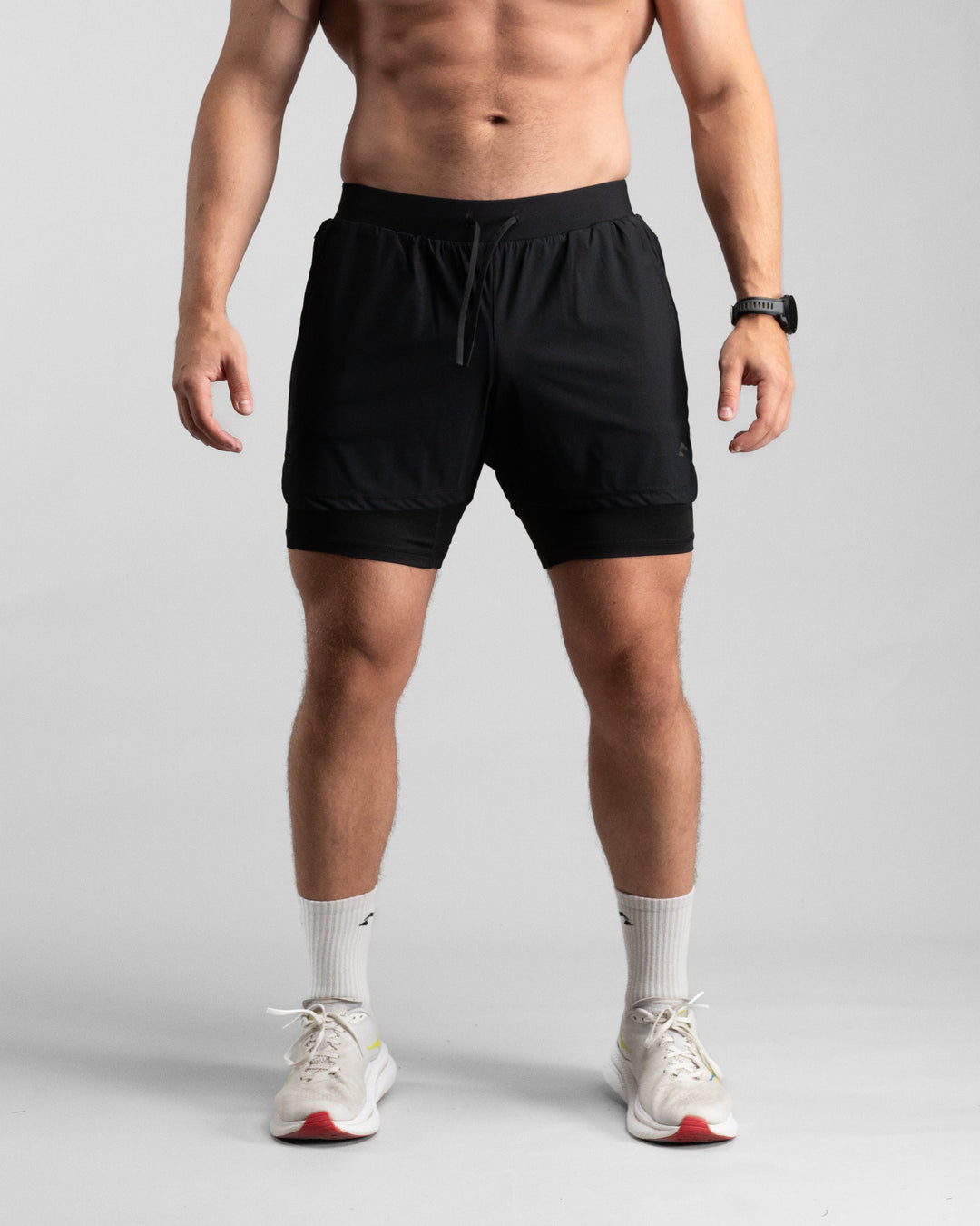 Elite Performance 2in1 Shorts (Black/Black) - Athletic Aesthetics