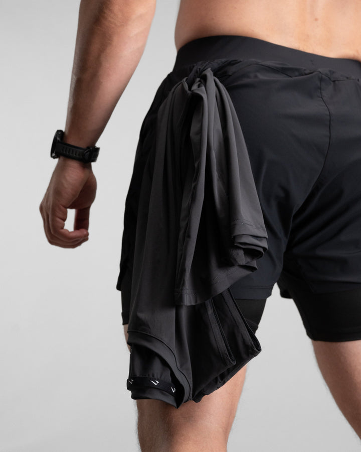 Elite Performance 2in1 Shorts (Midnight Blue) - Athletic Aesthetics