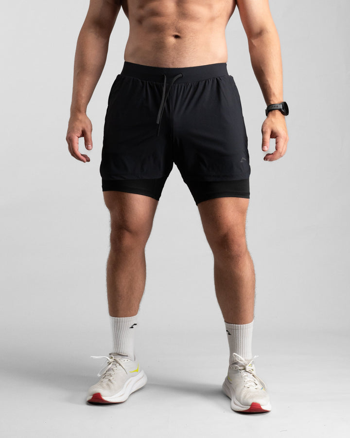 Elite Performance 2in1 Shorts (Midnight Blue) - Athletic Aesthetics