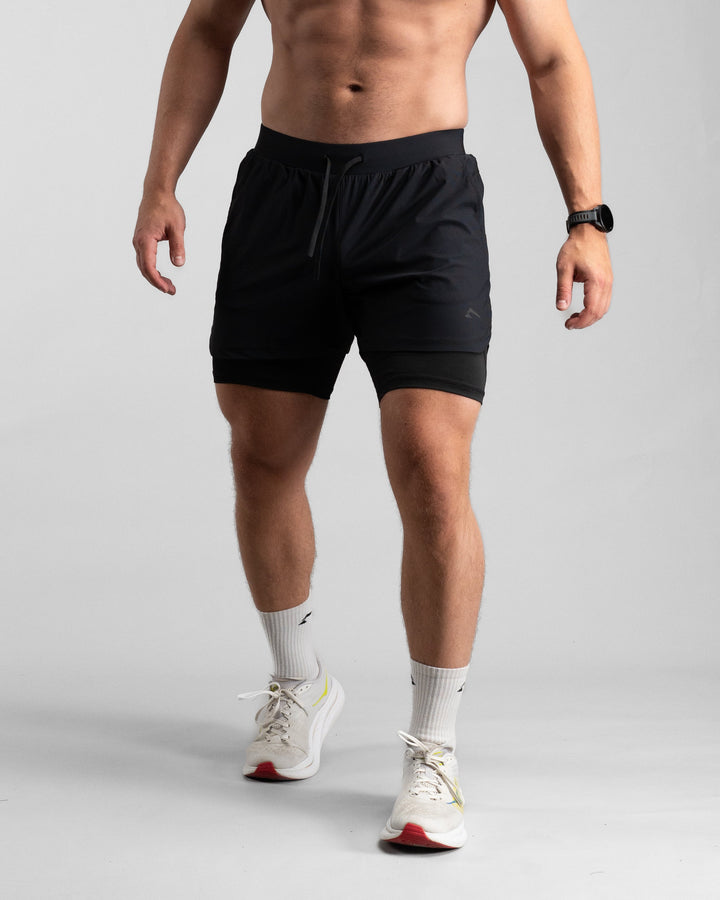 Elite Performance 2in1 Shorts (Midnight Blue) - Athletic Aesthetics