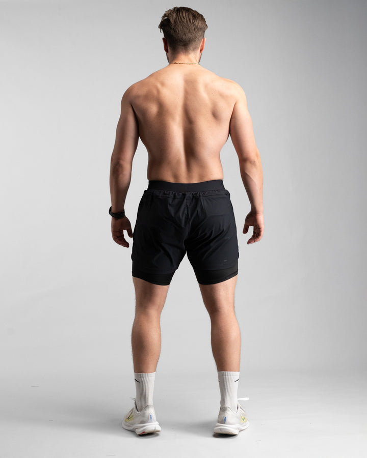 Elite Performance 2in1 Shorts (Midnight Blue) - Athletic Aesthetics