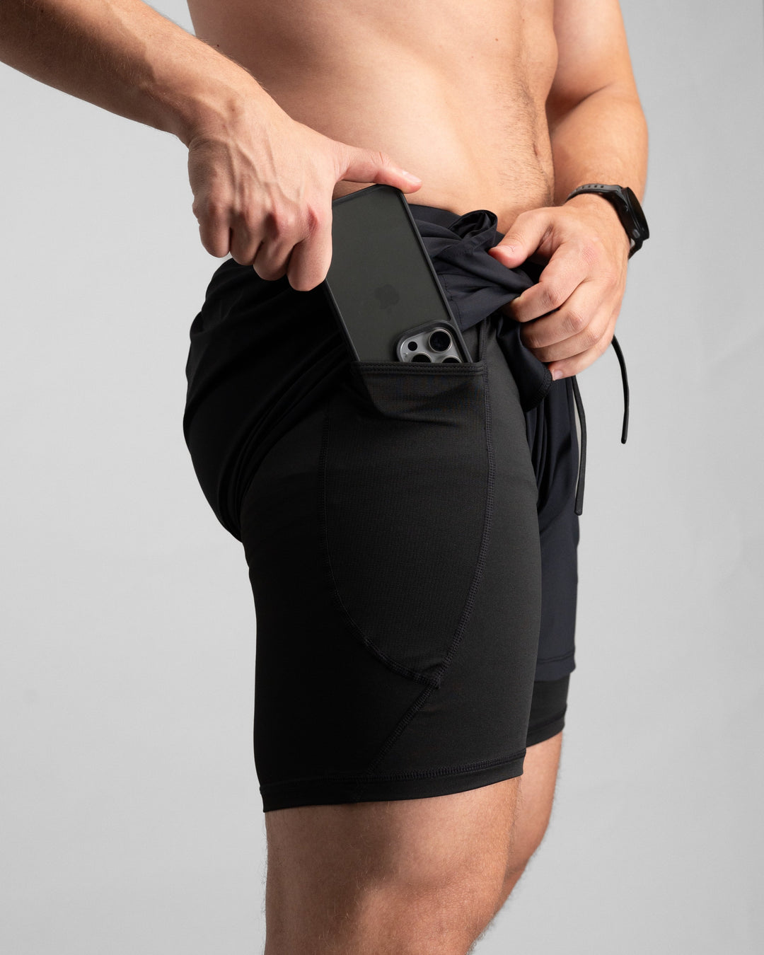 Elite Performance 2in1 Shorts (Midnight Blue) - Athletic Aesthetics