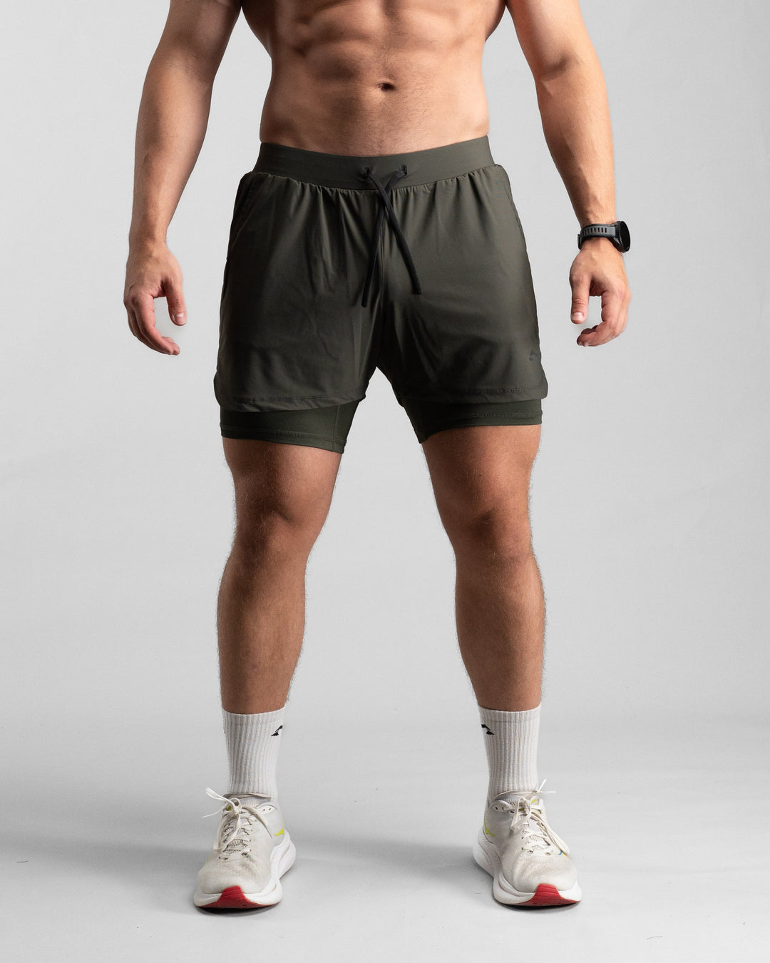 Elite Performance 2in1 Shorts (Tactical Olive) - Athletic Aesthetics