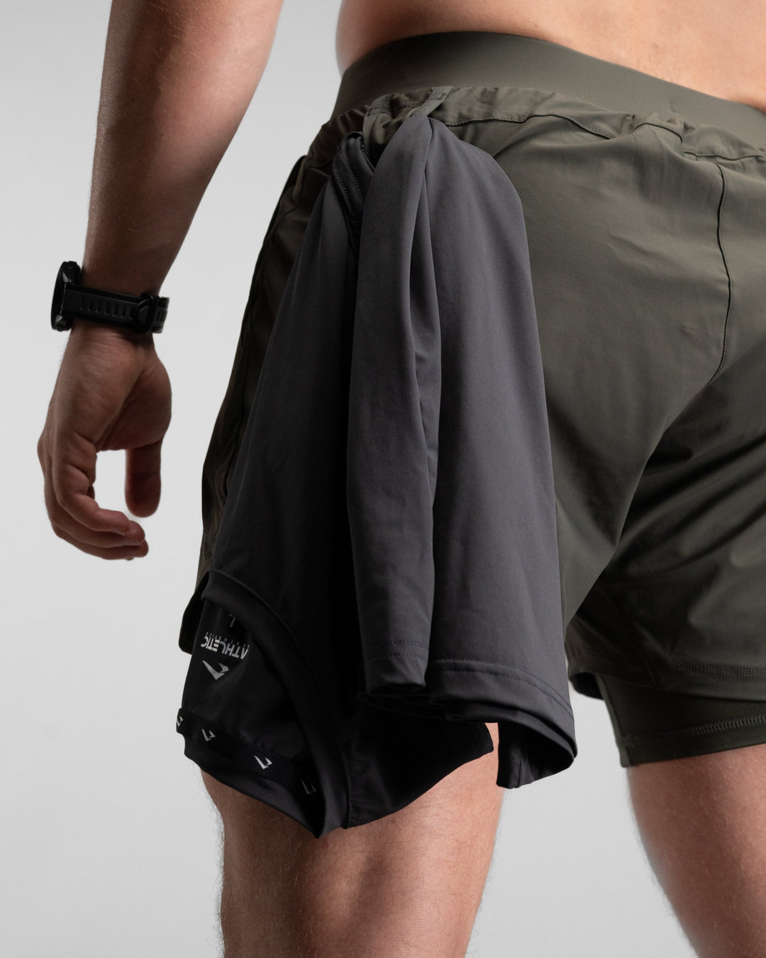 Elite Performance 2in1 Shorts (Tactical Olive) - Athletic Aesthetics