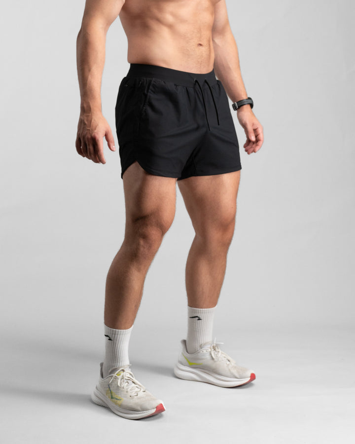 Elite Performance 5“ Shorts (Black/Black) - Athletic Aesthetics