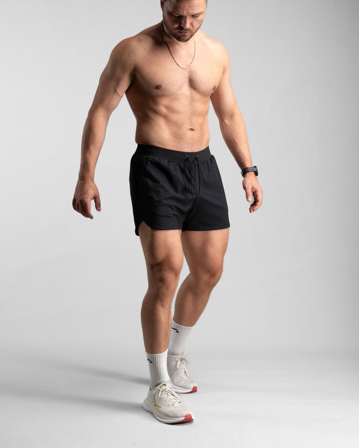 Elite Performance 5“ Shorts (Black/Black) - Athletic Aesthetics