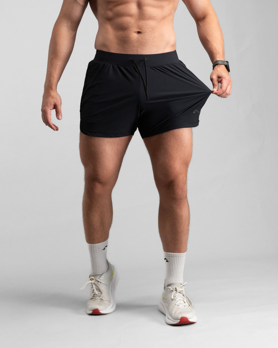 Elite Performance 5“ Shorts (Black/Grey) - Athletic Aesthetics