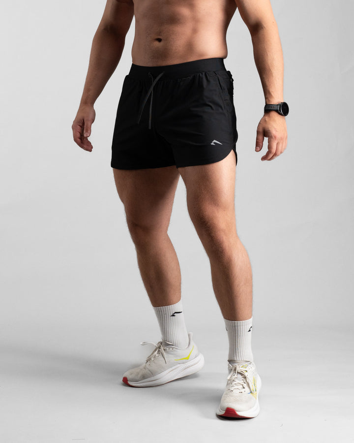 Elite Performance 5“ Shorts (Black/Grey) - Athletic Aesthetics