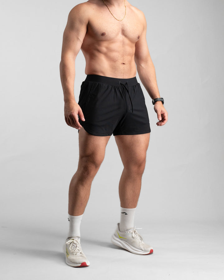 Elite Performance 5“ Shorts (Black/Grey) - Athletic Aesthetics