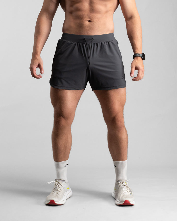 Elite Performance 5“ Shorts (Iron Grey) - Athletic Aesthetics
