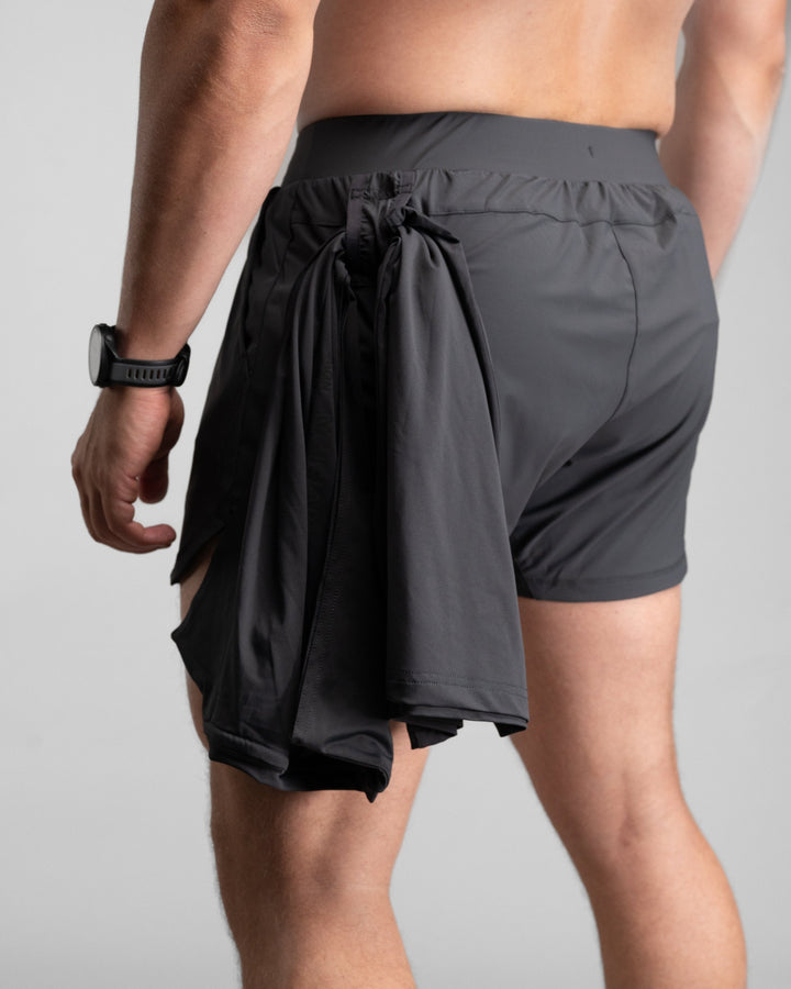 Elite Performance 5“ Shorts (Iron Grey) - Athletic Aesthetics