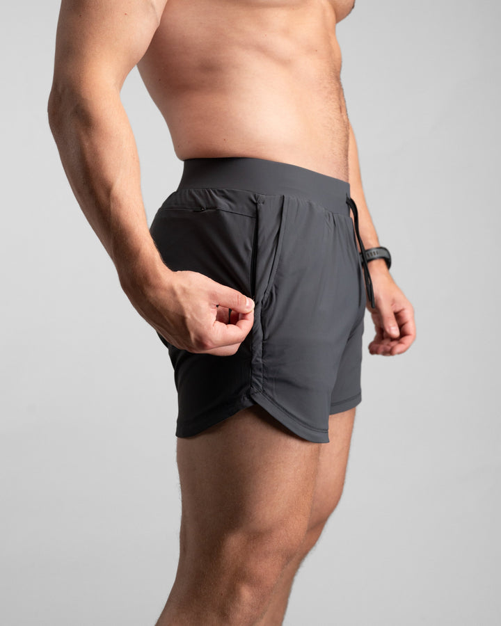 Elite Performance 5“ Shorts (Iron Grey) - Athletic Aesthetics