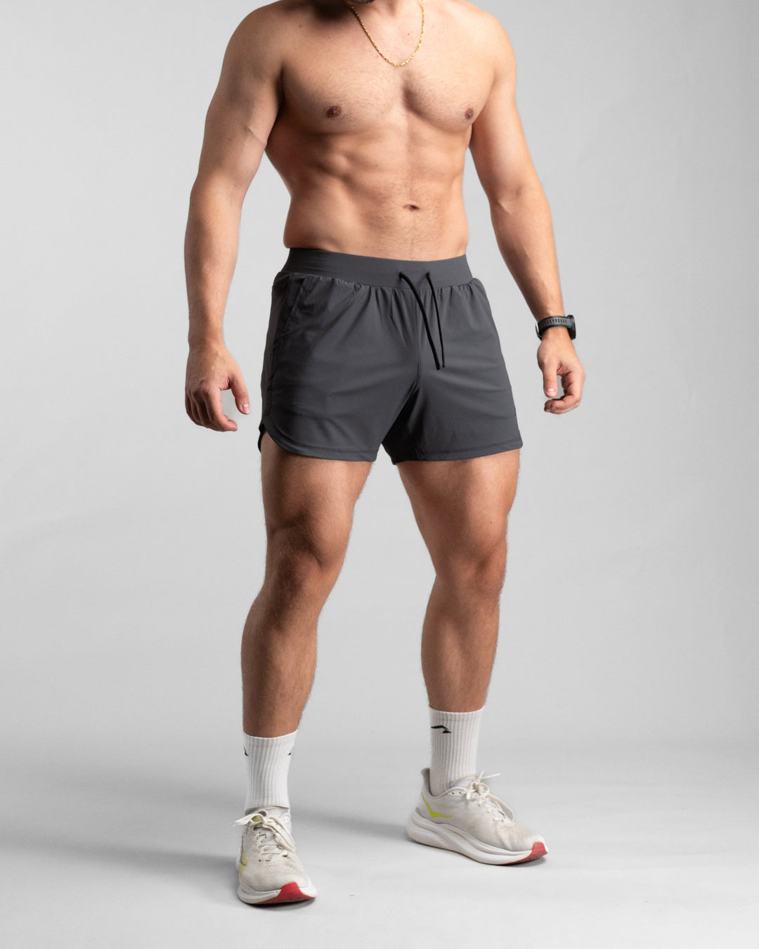 Elite Performance 5“ Shorts (Iron Grey) - Athletic Aesthetics