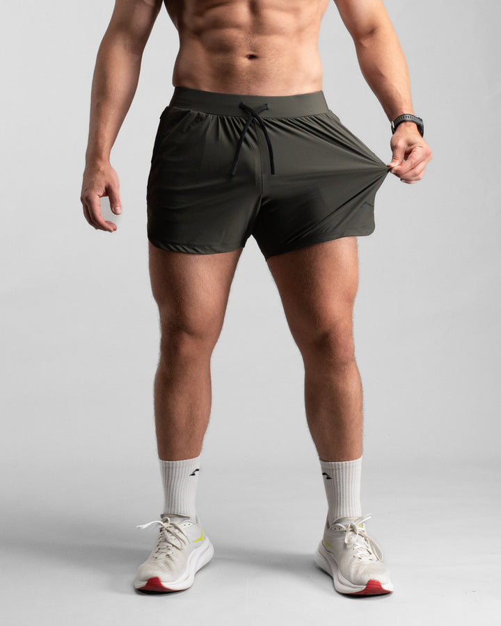 Elite Performance 5“ Shorts (Tactical Olive) - Athletic Aesthetics