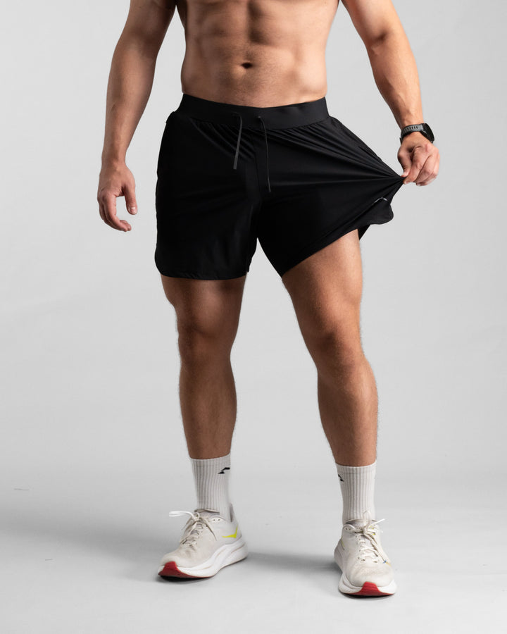 Elite Performance 7“ Shorts (Black/Grey) - Athletic Aesthetics