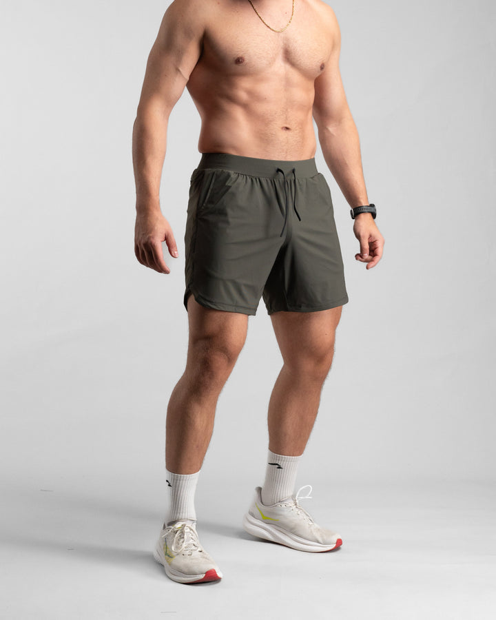Elite Performance 7“ Shorts (Tactical Olive) - Athletic Aesthetics