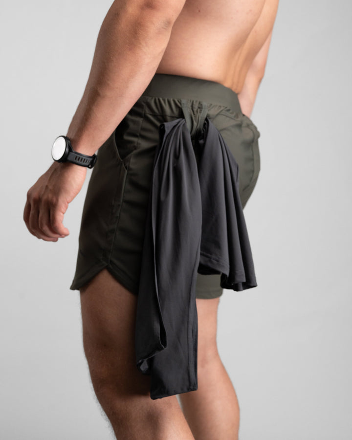 Elite Performance 7“ Shorts (Tactical Olive) - Athletic Aesthetics
