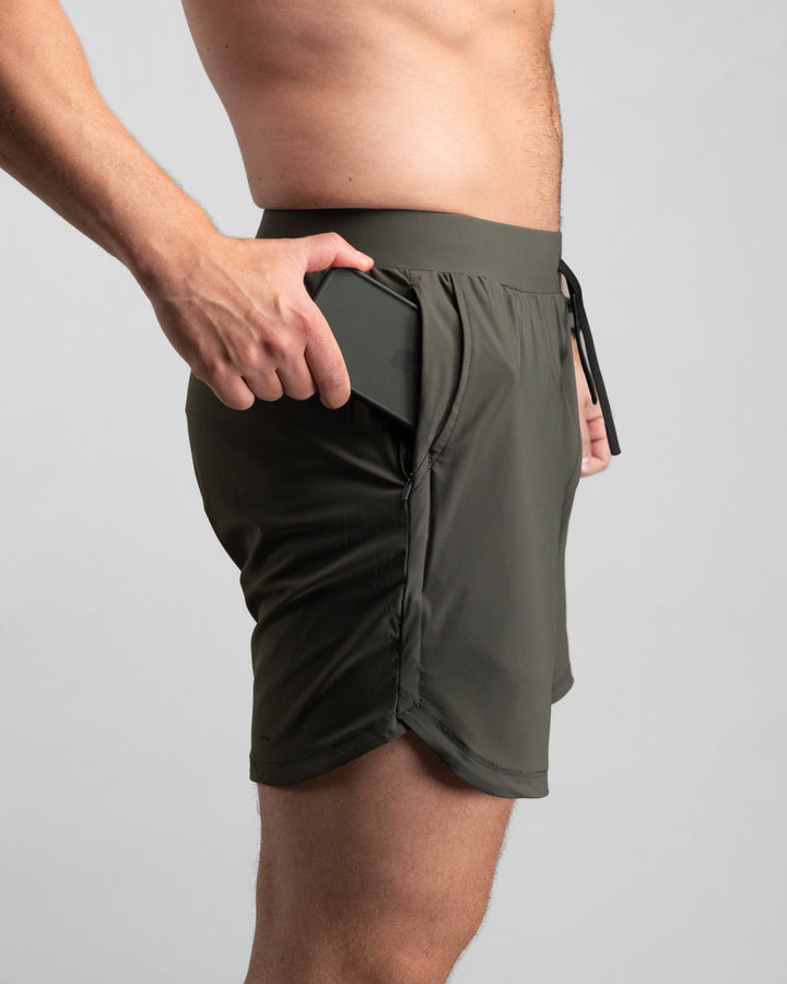 Elite Performance 7“ Shorts (Tactical Olive) - Athletic Aesthetics