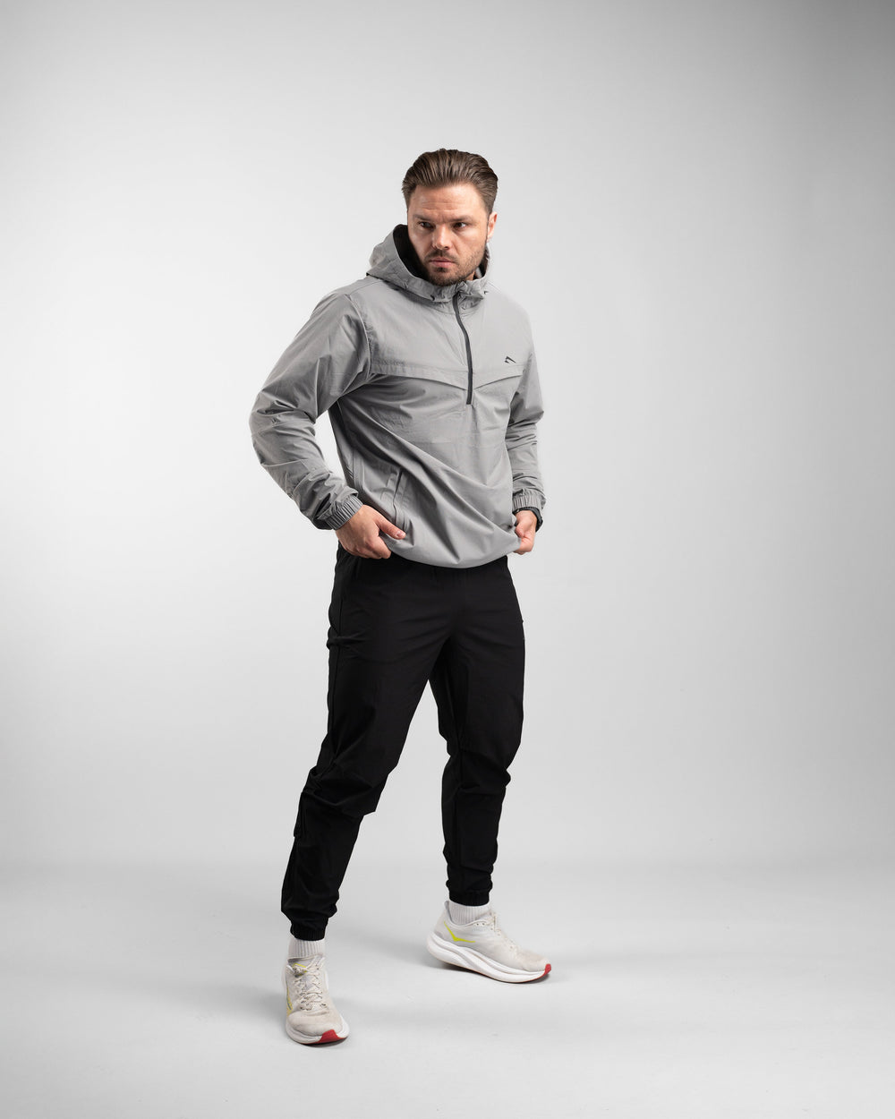 Elite Windbreaker Half Zip (Tactical Grey) - Athletic Aesthetics