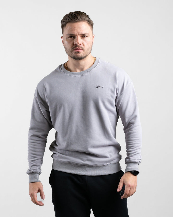 Essential Crewneck Sweater (Stone) - Athletic Aesthetics