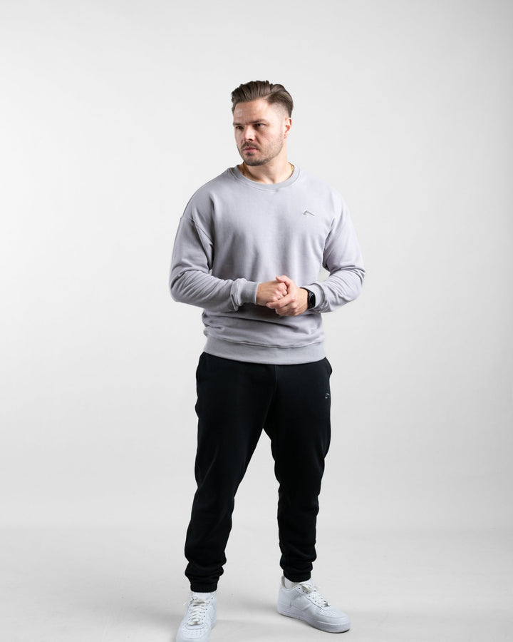 Essential Crewneck Sweater (Stone) - Athletic Aesthetics