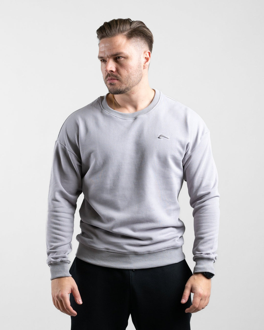 Essential Crewneck Sweater (Stone) - Athletic Aesthetics