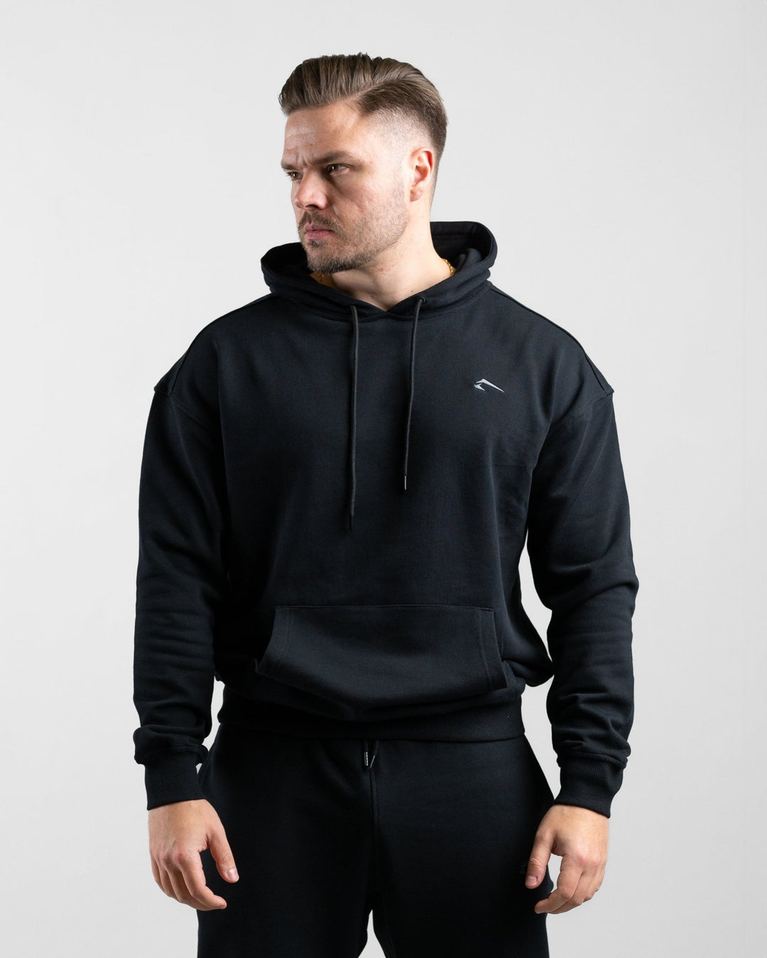 Essential Oversize Hoodie (Black) - Athletic Aesthetics