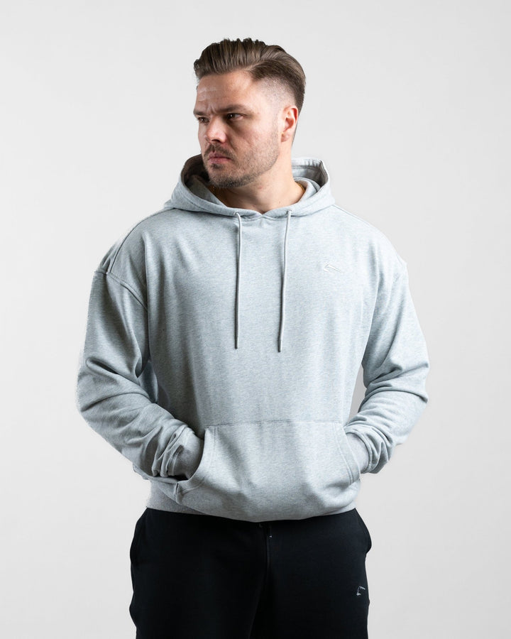 Essential Oversize Hoodie (Grey Marl) - Athletic Aesthetics