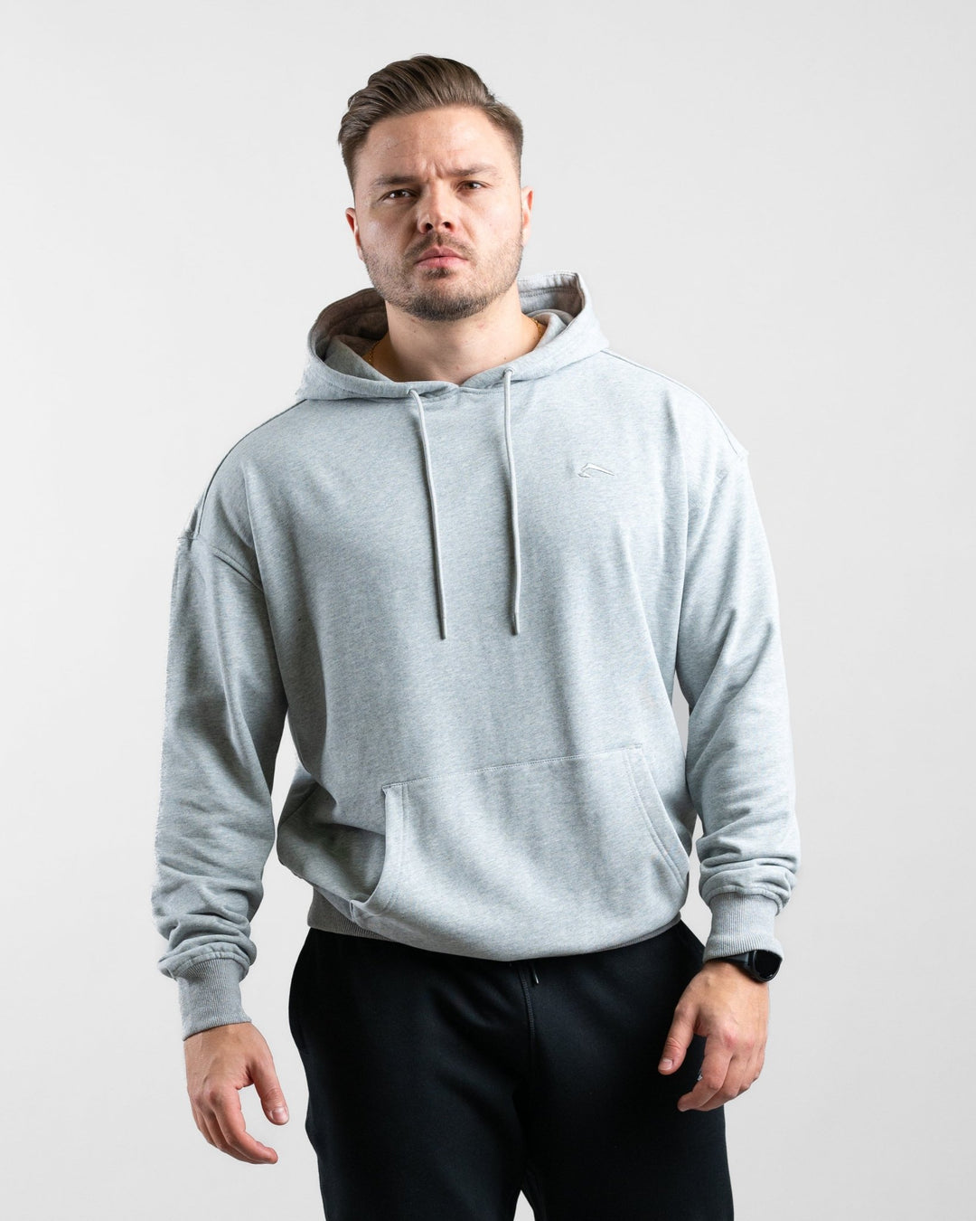 Essential Oversize Hoodie (Grey Marl) - Athletic Aesthetics