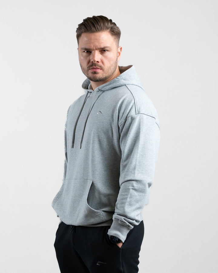 Essential Oversize Hoodie (Grey Marl) - Athletic Aesthetics