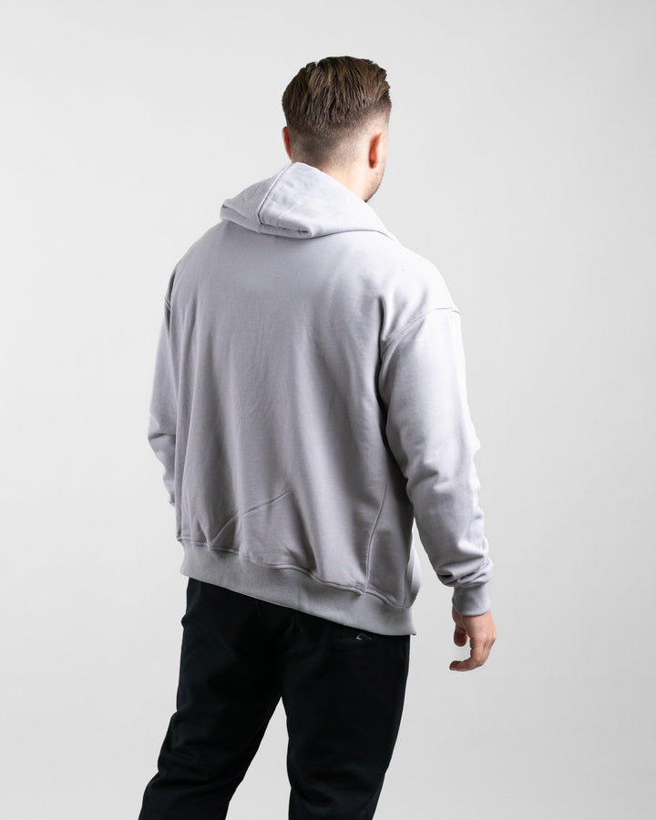 Essential Oversize Zip Hoodie (Stone) - Athletic Aesthetics