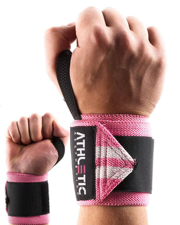 Handgelenkbandagen (Pink/Weiß) - Athletic Aesthetics