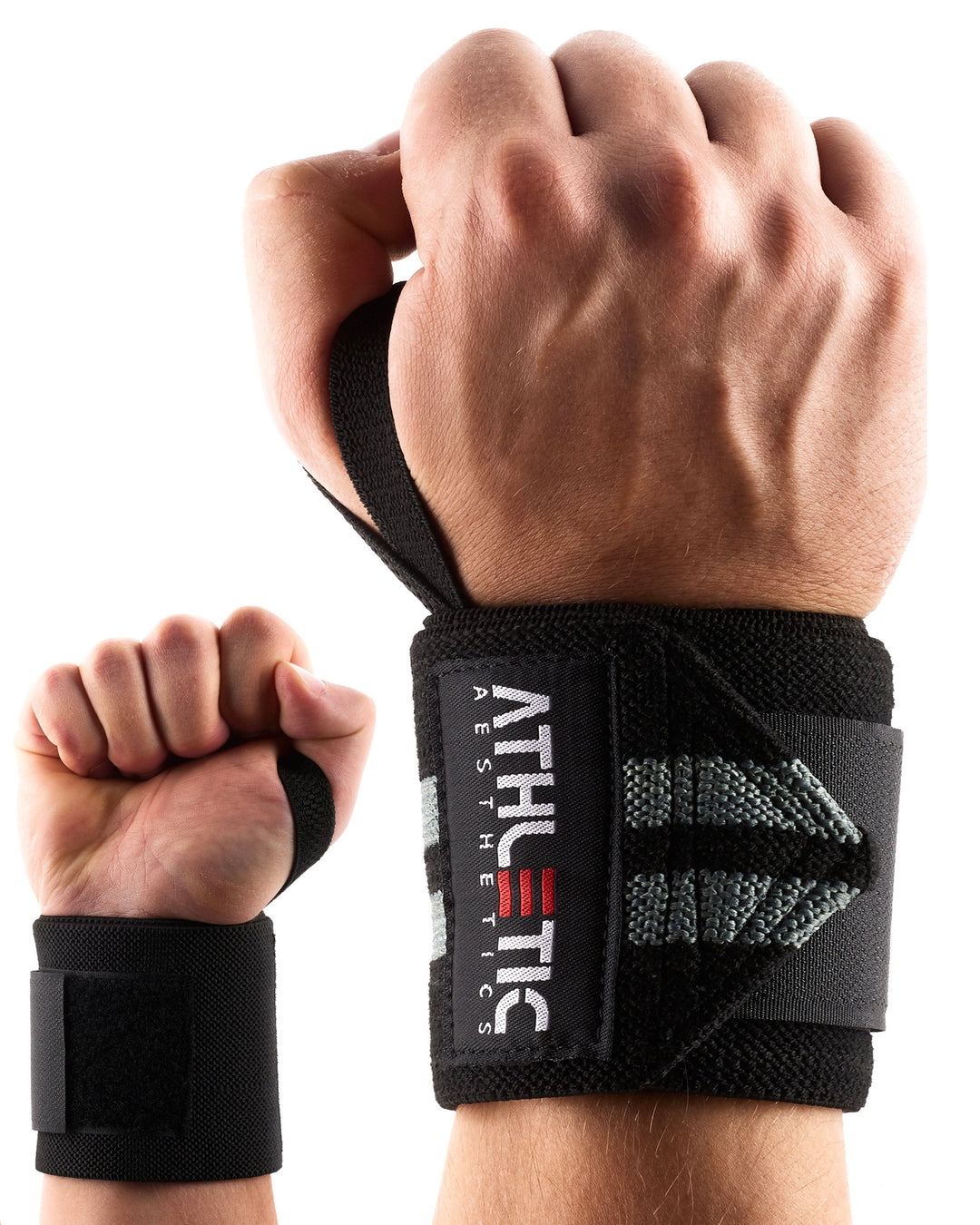 Handgelenkbandagen (Schwarz - Grau) - Athletic Aesthetics